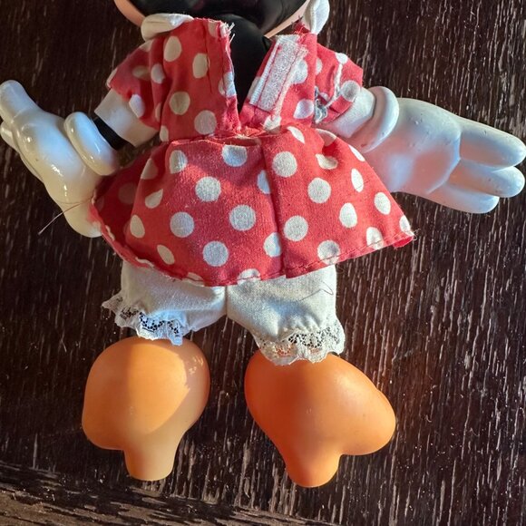 Vintage Minnie Mouse Applause Doll 9" With Polka Dot Dress & Bow - Picture 9 of 10